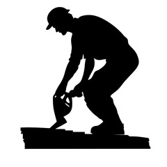 Obraz premium a black silhouette of a person pouring something black, man, person, pour, silhouette , Generative art.