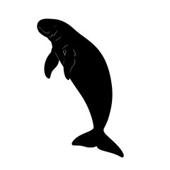 a black silhouette of a whale on a white background black, logo, silhouette, whale , Generative art.