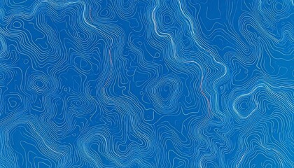 Abstract Blue Topographic Lines Texture
