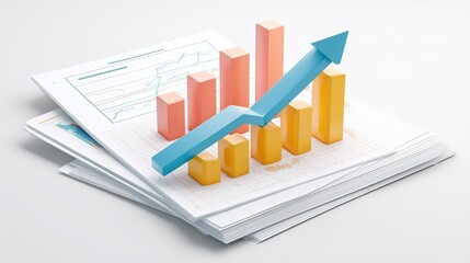Golden Financial Data Analysis Report Background: Market Trading, Investment Growth Plan with Arrow Trends