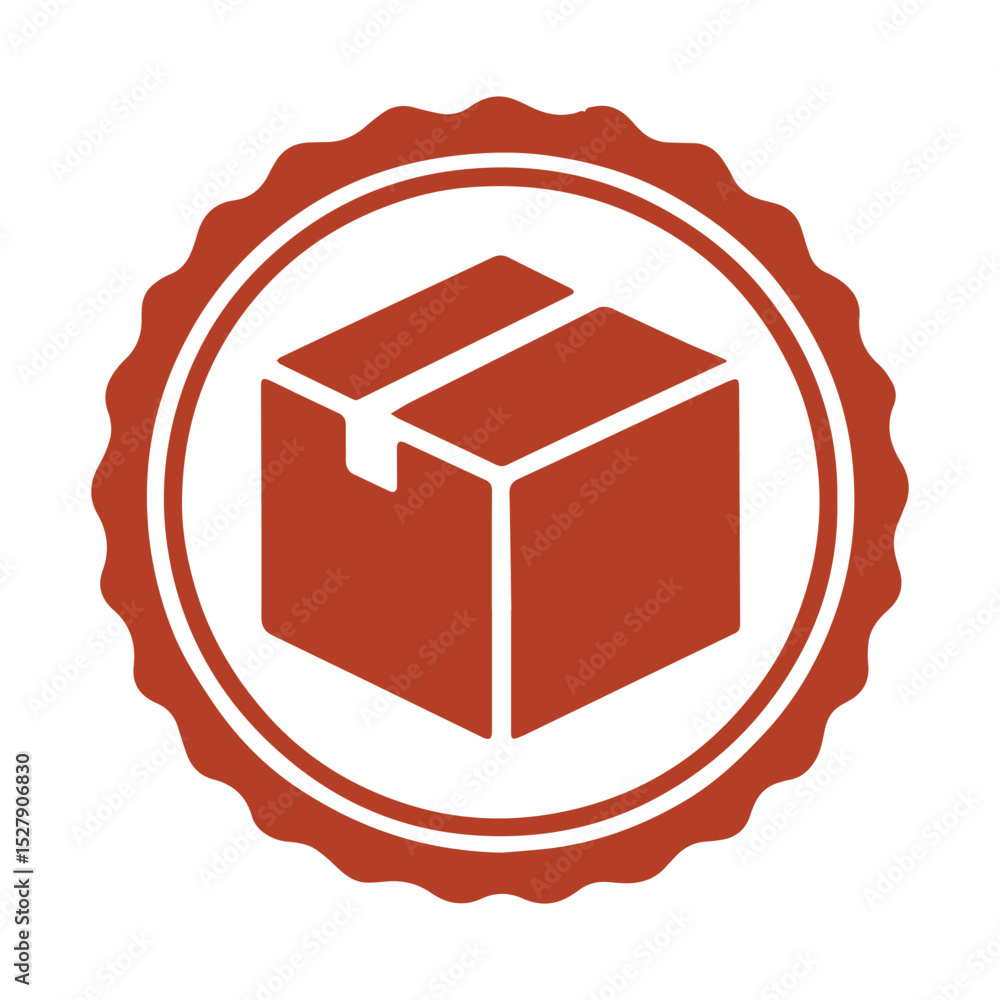Fototapete seal box icon stamp frame vector on white background vector seal on white background