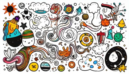 Whimsical Doodle Art Collection