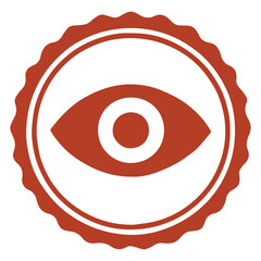 seal eye icon stamp frame vector on white background
Vector seal on white background