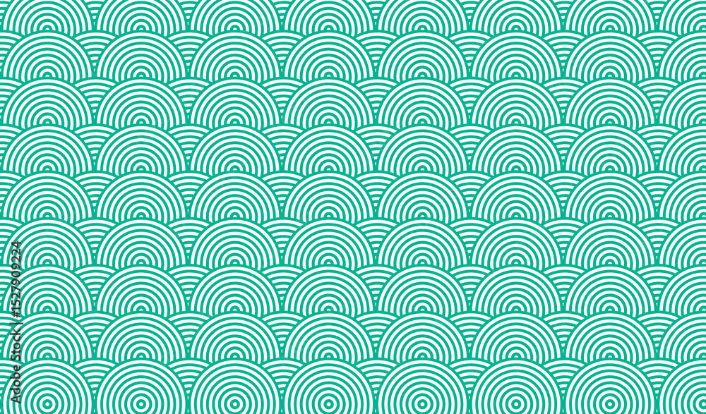 Poster seamless abstract pattern with overlapping concentric circles in a traditional japanese style. elega