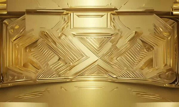 Golden Art Deco Background: Luxurious, Animated Backdrop for Gatsby Themes & Retro Designs

