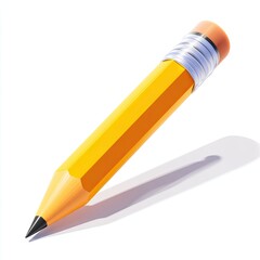 A bright yellow pencil, sharpened and ready to write