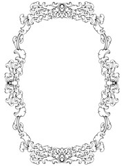 frame with floral ornament