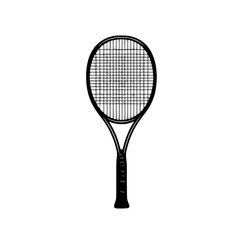 a black and white silhouette of a tennis racket black, racket, silhouette, tennis racket, tennis racquet 