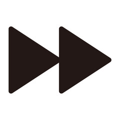 シンプルな矢印のアイコンイラスト　早送り