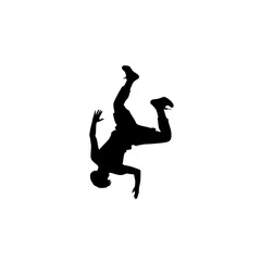 a black silhouette of a man jumping in the air black, jump, leg, man, people, silhouette 