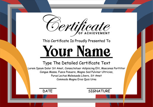 Modern employee of the month certificate of achievement