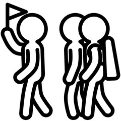 Guide tour outline icon