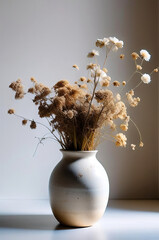 Soft Light Still Life with Wildflowers and Linen Stems