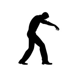 a black silhouette of a man on a white background black, man, silhouette, skateboard