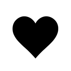 a black heart shaped icon on a white background black, flat, icon, silhouette 