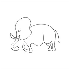 vector illustration of a elephant