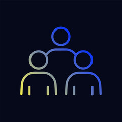 Linked people network modern communication illustration. Icon symbol illustration