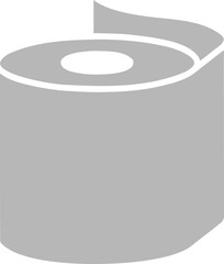 Toilet paper roll or tube icon design, template for wc. Bathroom hygiene icons, kitchen cleaning towel. Blank soft scroll product.