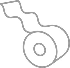 Toilet paper roll or tube icon design, template for wc. Bathroom hygiene icons, kitchen cleaning towel. Blank soft scroll product.