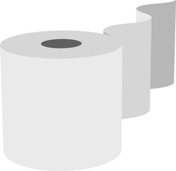 Simple, clean illustration of a roll of paper against a light blue background.  Perfect for websites, presentations, or app icons needing a clean and modern aesthetic.