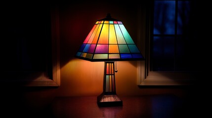 Stained glass table lamp