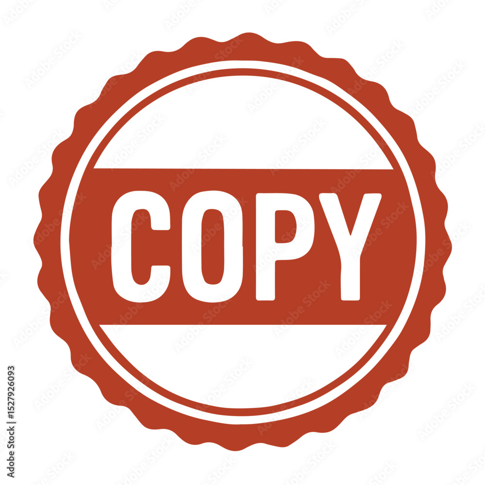 Fototapete seal copy icon stamp frame vector on white background vector seal on white background