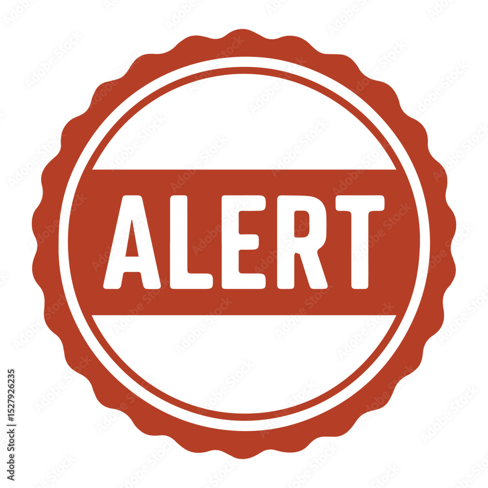 Poster seal alert icon stamp frame vector on white background vector seal on white background