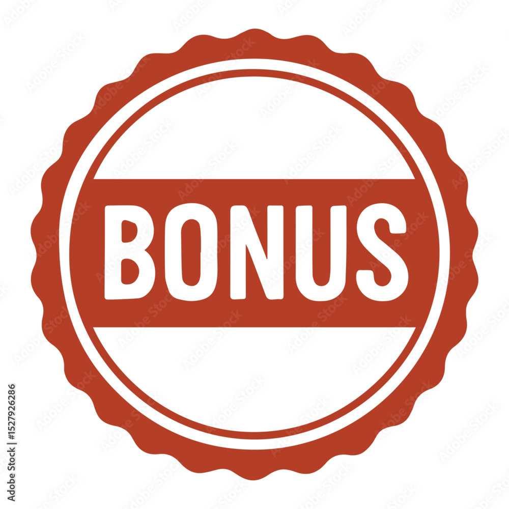 Fototapete seal bonus icon stamp frame vector on white background vector seal on white background