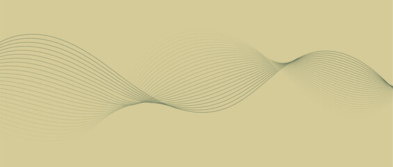 Abstract wave lines in cream-brown gradient on minimalist background. Futuristic and dynamic look, perfect for tech, digital, and modern design projects.