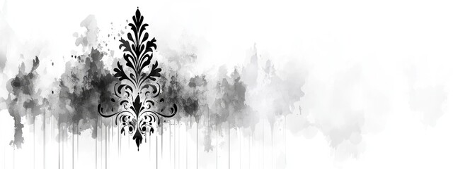 Ornate design with watercolor effect