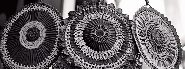 Circular, intricate, decorative craftwork