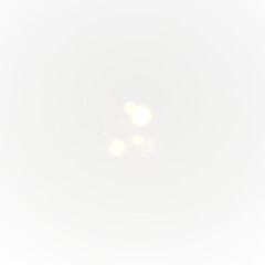 Bokeh light png. Christmas sparkle dust and glowing golden magic trail on transparent background. Abstract shimmer effect vector for seasonal celebration or greeting card.

