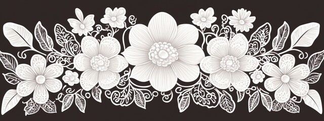 Elegant floral border design