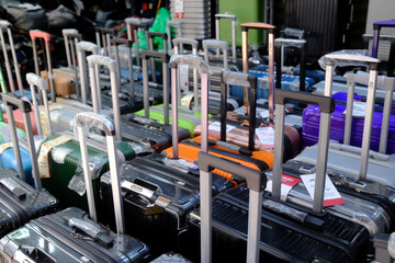 Suitcases for sale at Ben Thanh market. Ho Chi Minh city. Vietnam.