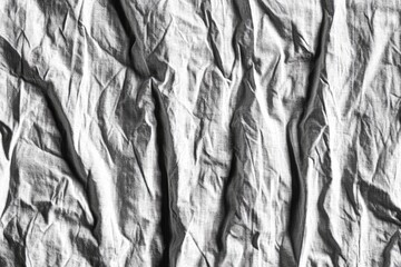 Textured fabric wrinkles in grayscale