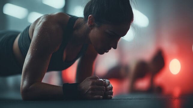 Intense Gym Workout Focus