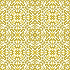Fototapeta premium Floral Pattern Design in Yellow and White Background