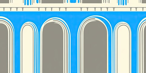 Architectural archway design in light and dark tones