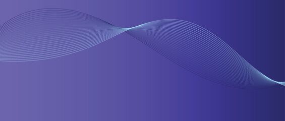 Abstract wave lines in blue gradient on minimalist background. Futuristic and dynamic look, perfect for tech, digital, and modern design projects.
