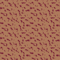 Blockprint flecked seamless vector pattern. All over vintage speckled trendy wrapping for wallpaper, background irregular grain design. 