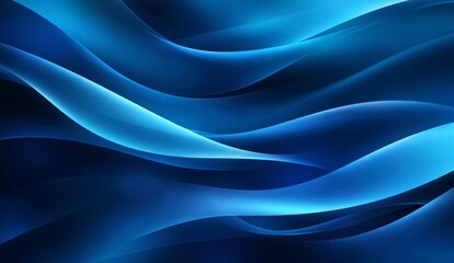 Obraz premium Abstract Blue Wavy Lines