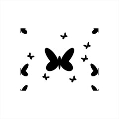 Elegant Black Butterfly Illustration Simple, Minimalist Design