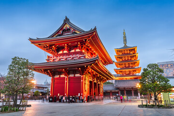Asakusa, Tokyo, Japan at Sensoji Temple'
