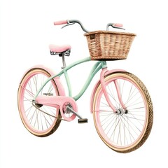 Pastel bicycle illustration