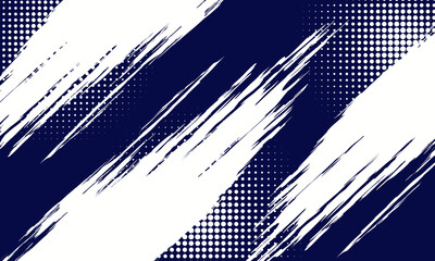 Dots halftone white and blue color pattern gradient grunge texture background. Dots pop art comics sport style vector illustration