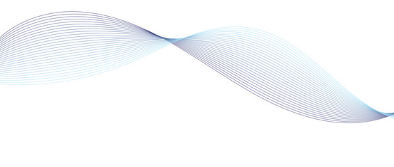 Abstract wave lines in blue gradient on minimalist background. Futuristic and dynamic look, perfect for tech, digital, and modern design projects.