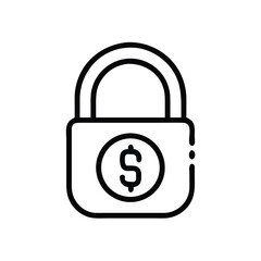 Lock shield icon with blue and beige colors representing security and protection in a reliable design 