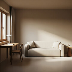A Calm Retreat: Modern Minimalist Living Room