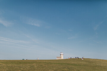 landscape with lighthouse, Seven Sisters, UK