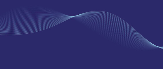 Abstract wave lines in blue gradient on minimalist background. Futuristic and dynamic look, perfect for tech, digital, and modern design projects.
